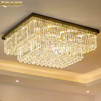 Crystal lamp rectangular living room lamp modern simple crystal ceiling lamp atmospheric dining room lamp bedroom lamp Lamp Lamp Lamp Lamp