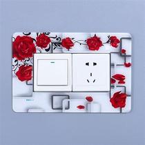 Acrylic double switch cover switch wall sticker household wallpaper light switch socket decorative sticker switch protective cover