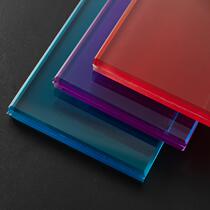 Double-layer tempered laminated glass custom-made sunroom stair guardrails canopy glass frosted colored glass partition wall