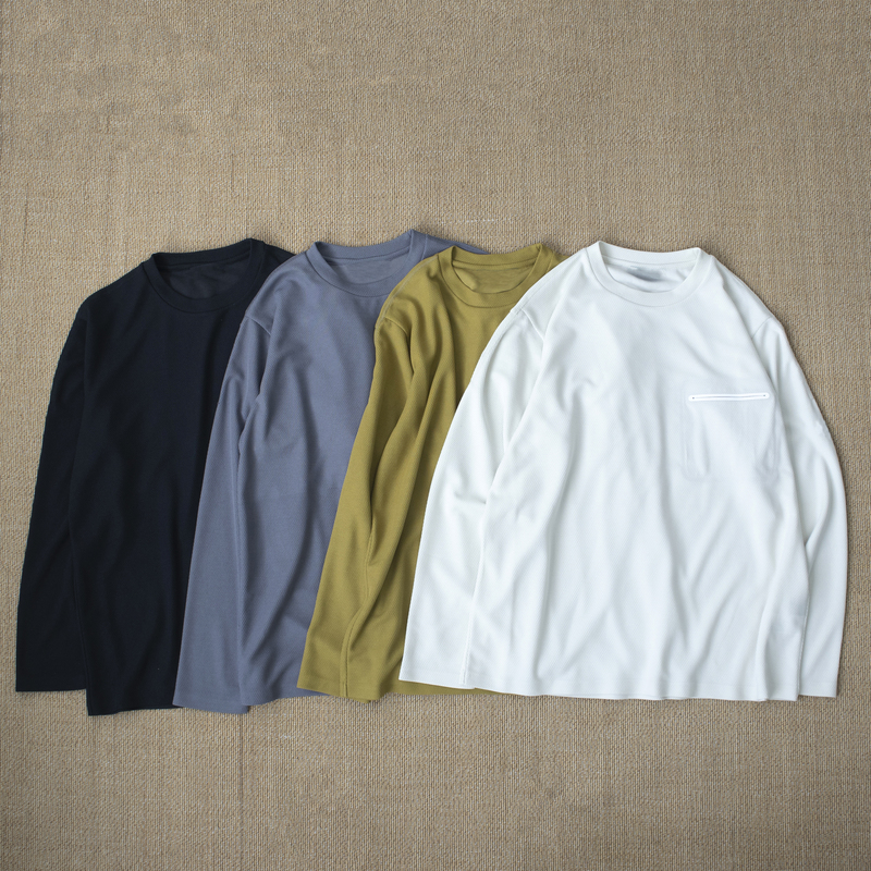 Outdoor Activities Are in Full Swing! Tech Thermal Honeycomb Texture Ultrasonic Patch Pocket Seamless Knit Long-Sleeve Sweatshirt Outdoor Activities Are in Full Swing! Tech Thermal Honeycomb Texture Ultrasonic Patch Pocket Seamless Knit Long-Sleeve Sweatshirt