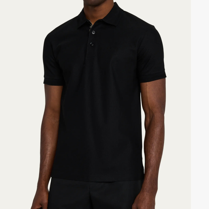 British Plaid ~ Luxurious Materials ~ Technologically Smooth Mercerized Honeycomb Pique ~ Tb Embroidered Solid Color Lapel Polo Shirt British Plaid ~ Luxurious Materials ~ Technologically Smooth Mercerized Honeycomb Pique ~ Tb Embroidered Solid Color Lapel Polo Shirt
