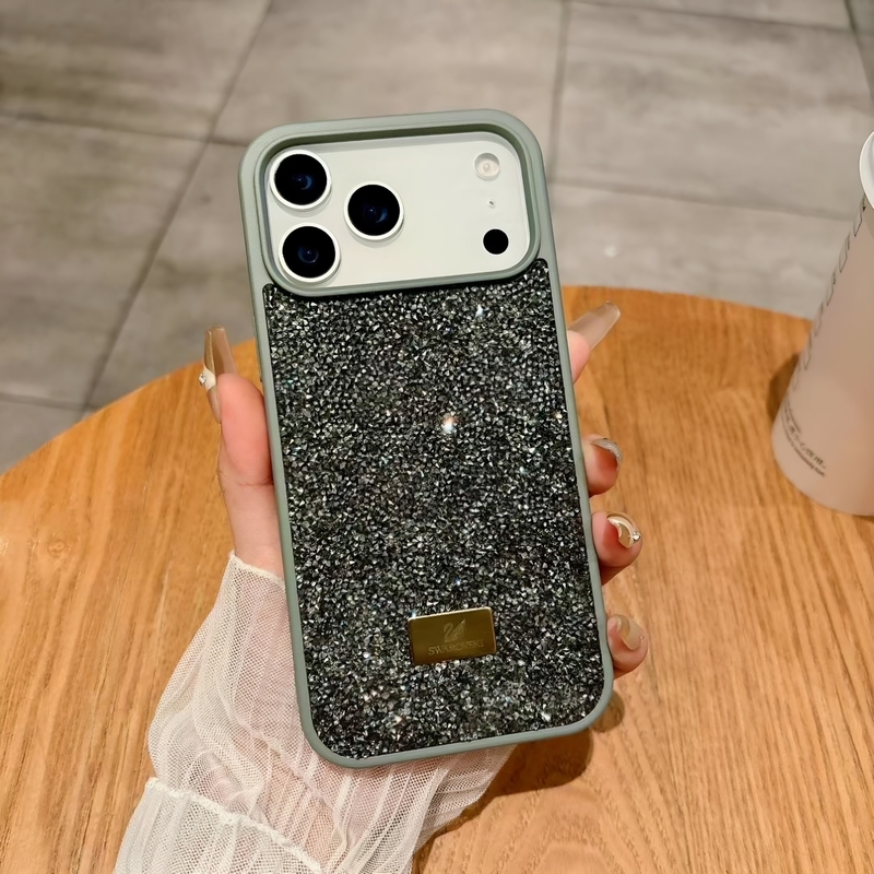 Swarovski Rhinestone Case Suitable for Apple 17 Pro Max, New Luxury Sparkling Diamond iPhone 17 Pro Case, Full Coverage, Anti-Drop, Ultra-Thin, High-End Full Diamond 16 Pro Max Protective Case