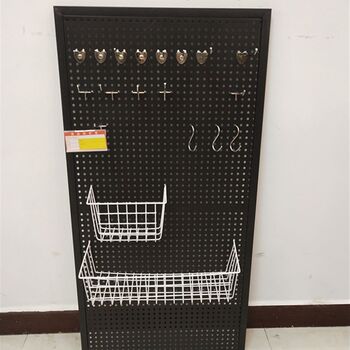 Perforated board shelf mobile phone accessories display rack with frame hardware tool hanging plate thick perforated board wall accessories