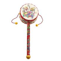 *Rattle baby toy old-fashioned rattle children can chew the wave rattle baby three months old hand-cranked drum