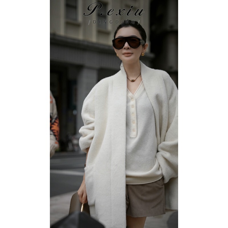 Pan Yixiu Imported from Peru, Luxurious and High-End Coat Made of Royal Baby Camel Hair Ks5091