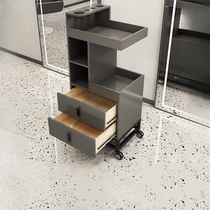 High-end modern simple solid wood tool cabinet hair salon tool cart removable anti-fingerprint barber shop tool cabinet hair salon