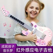 Childrens large rechargeable playing boys and girls simulation ukulele electronic guitar toy music beginner instrument