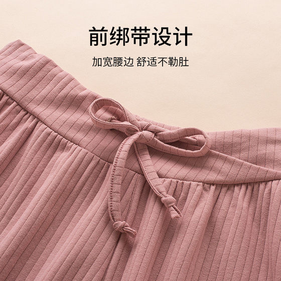 纯棉月子服夏装哺乳短袖夏季薄款孕妇睡衣套装女产后家居服喂奶