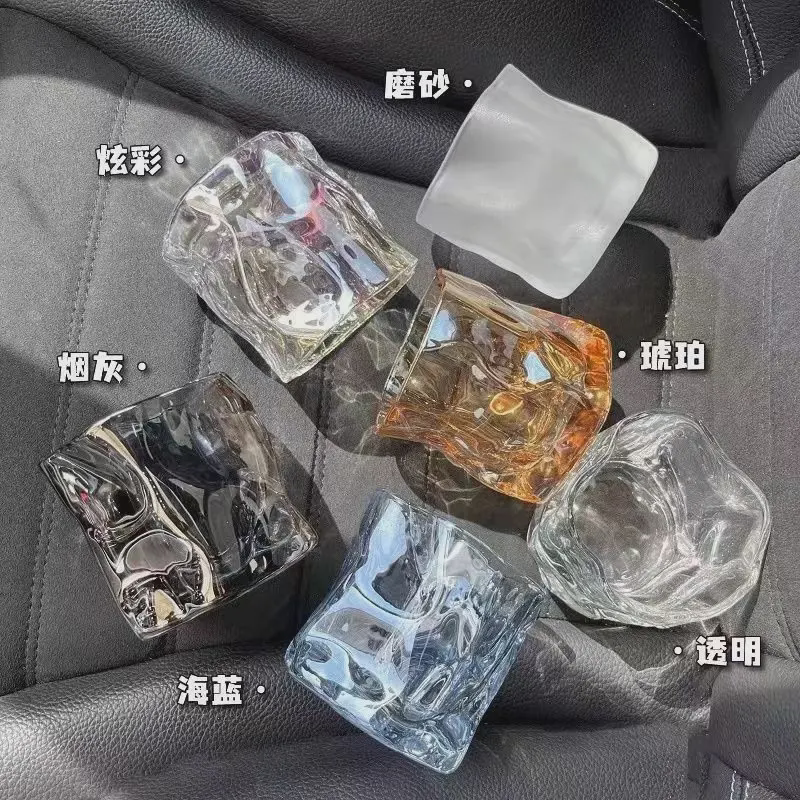 Twisting Cup, Creative Ins-Style Origami Cup, Internet-Famous Whiskey Beer Cup, Crystal Glass Cup, Uniquely Shaped Water Cup, High Aesthetic Value