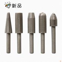 New electric rotary file grinding head embossed steel file soft metal electric grinding head woodworking file knife 6mm rust removal
