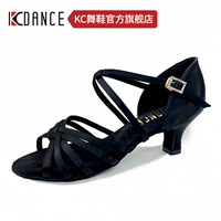 Классический шелк – черный – высота каблука 5,5 см