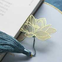 Metal Brass Literary Hollow Bookmark Creative Leaf Vein Gift Womens Palace Museum Retro Classic Style Cultural and Creative Products