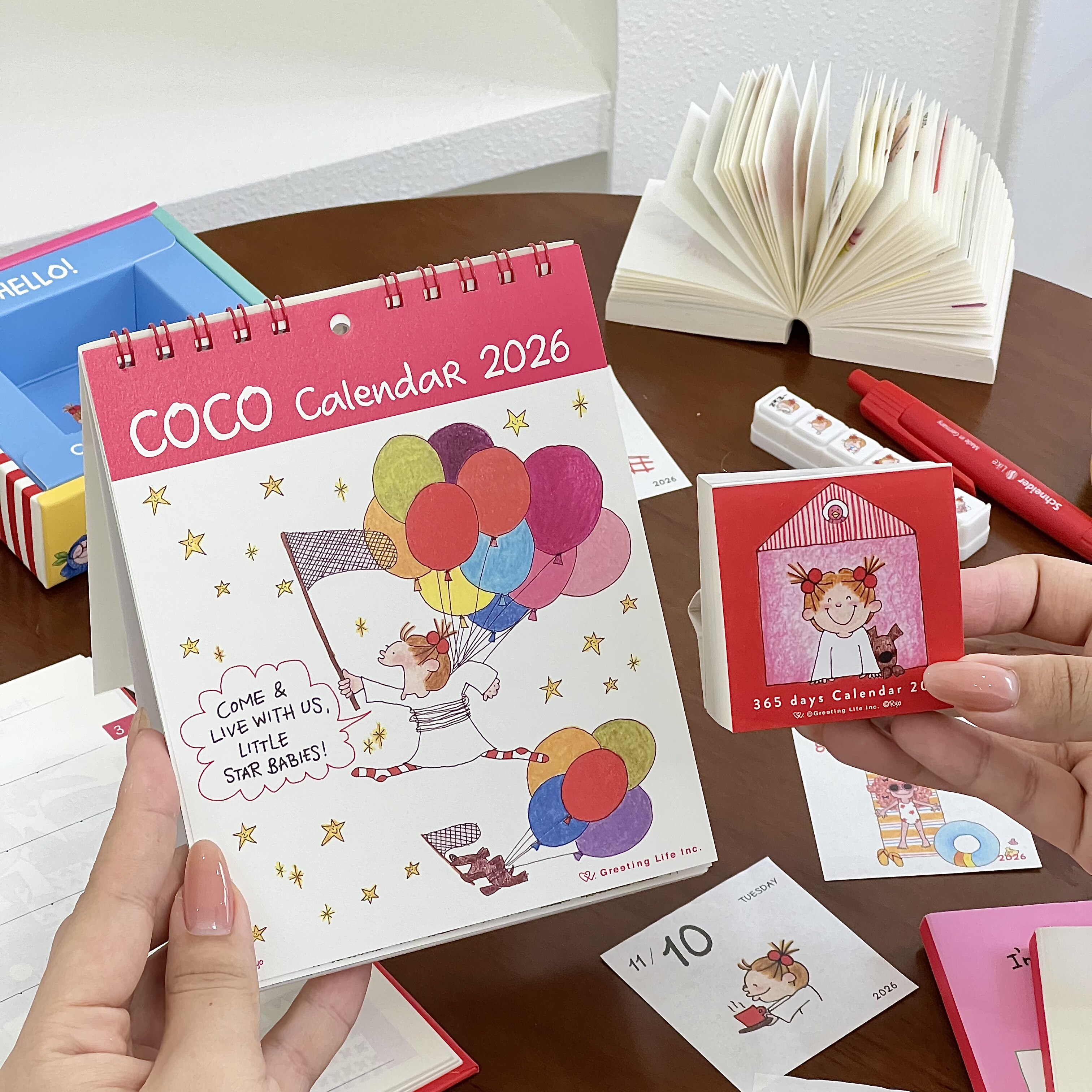 2026马年新款mini涂鸦风日历coco酱一日一页365迷你桌面台历摆件_动漫水杯_淘宝游戏网
