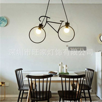 Manufacturer Nordic personality childrens room restaurant bedroom art lamps corridor aisle balcony bicycle chandelier