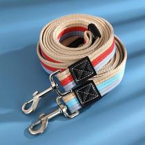 Pet canvas traction rope dog training rope extended and reinforced golden retriever Labrador general medium dog traction dog walking rope