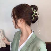 Super fairy pendant grab clip 2023 new camellia high-end sense of hair volume on the back of the head shark clip ins hair clip for women