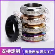 304 Stainless Steel Diamond Bracelet Flask Portable 3 5 oz Round Liquor Bottle Bracelet Flask Drill Cover