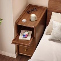 Solid wood bedside table all solid wood small 30cm extremely narrow cabinet home bedroom 20cm bedside ultra-narrow cabinet
