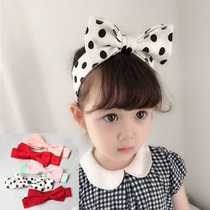 Korean cotton childrens large bow headband baby baby style headband single adjustable elastic headband