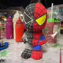 Spider-Man Captain America childrens handmade diy painted white embryo vinyl doll coloring doll vinyl toy