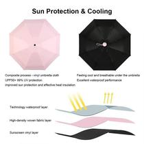 UPF50 mini Sunshade umbrella Folding Rain Sun Umbrellas1