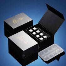 Stainless steel ice cube gift box set 304 ice tartar outdoor camping quick-frozen metal ice ball square 27mm32g