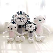 Ins same style pillow cat lion child comfort plush toy doll home childrens room decoration gift