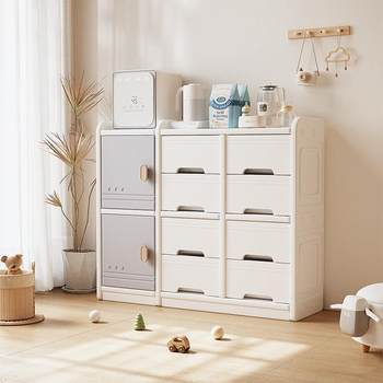 Children's storage rack floor-standing household baby supplies feeding table storage cabinet baby storage box storage toys