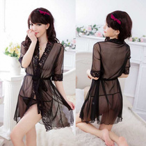 Foreign Trade Womens Mesh Clothes Sexy Lace Pajamas Large Size Temptation Erotic Lingerie Short Skirt Transparent Breast Revealing Adult