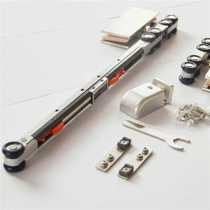 Damping silent sliding door hanging clamp single and two-way buffer hanging wheel hotel glass door bathroom sliding door track pulley