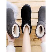 Snow boots womens short 2023 new winter snow cotton shoes plus velvet thickened bread shoes non-slip warm womens boots
