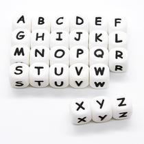 Cute-Idea 10pcs 12MM Silicone Letters Beads Baby Teething DI