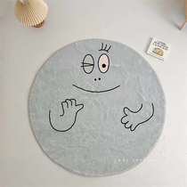 Cartoon living room round carpet bedroom carpet bedside blanket childrens room baby crawling mat imitation cashmere carpet floor mat