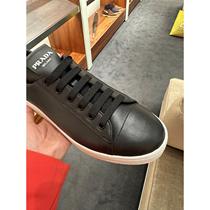 Black mens lace-up casual sneakers