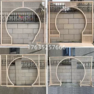 Wood Carving Solid Wood Grids Antique Doors and Windows Living Room Chinoiserie Decoration Moon Cave Door Partition Moon Door Ancient Frame Round Arch Wood Carving Solid Wood Grids Antique Doors and Windows Living Room Chinoiserie Decoration Moon Cave Door Partition Moon Door Ancient Frame Round Arch