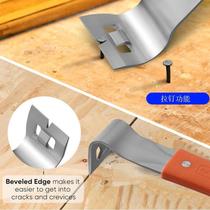 Stainless steel crowbar beekeeping beehive anti-slip nail remover woodworking scraper crowbar wooden handle scraper handle decoration