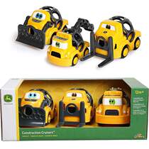 Touch 21-year-old baby 3 engineering car holes - soft rubber toy chewing teeth to push the car - golfer chewing rubber track mini