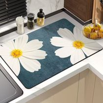 Kitchen drain mat countertop mat desktop bar absorbent mat coaster washbasin non-slip anti-scalding no-wash quick-drying mat
