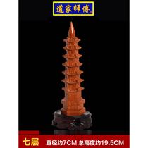 Mahogany Wenchang Tower ornaments 13th floor 9th floor 13th floor solid wood carving student 11th floor desk