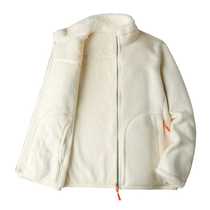 New type of polar fleece fleece jacket for women in autumn and winter plus velvet and thickened double-sided jacket with inner liner cardigan polar fleece jacket