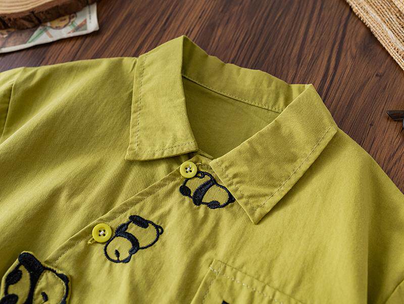 Baby Boy Summer Outfit Set, Stylish Boys' Summer Thin Short-Sleeve Shirt Two-Piece Set, Summer Toddler Infant Children's Clothing — 7