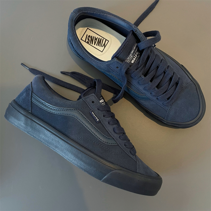 Wtaps Collaboration Og Style 36 Shawn Yue Same Style Dark Blue Low-Top New Full Suede Retro Casual Shoes