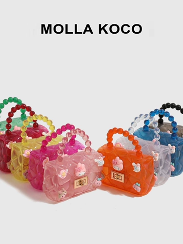 Милая модная детская сумка, прозрачная силиконовая детская сумка через плечо, универсальная сумка на одно плечо для принцессы