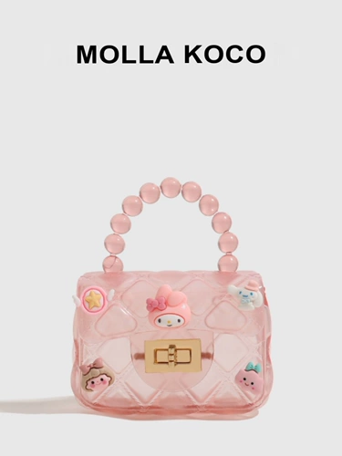 Милая модная детская сумка, прозрачная силиконовая детская сумка через плечо, универсальная сумка на одно плечо для принцессы