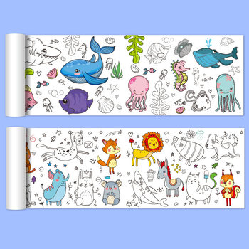 Children's Doodle Coloring Book, Coloring Pages, Large Drawing Paper, Kindergarten Baby Coloring Canvas, Picture Book