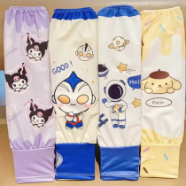 Childrens ice sleeves girls outdoor sun protection sleeves ice silk summer cute cartoon sunshade breathable baby child hand sleeves
