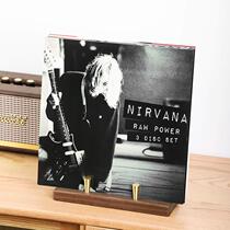 Vinyl Record Rack Brass Solid Wood Display Bracket LP Vinyl Cabinet CD Rack Vertical Storage Organizing Desktop Rack