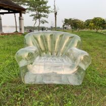 Transparent inflatable sofa stuffed doll transparent style inflatable queen European art single chair creative photography props