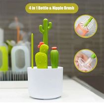 4 in 1 Bottle Cleaning Brush Set With Drying Rack Cartoon Ca