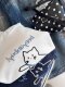 Thirteen Rows Korean-Style Yellow Cartoon Cat Embroidered Short-Sleeve T-Shirt for Women, Summer Age-Reducing Base Shirt, Loose Top
